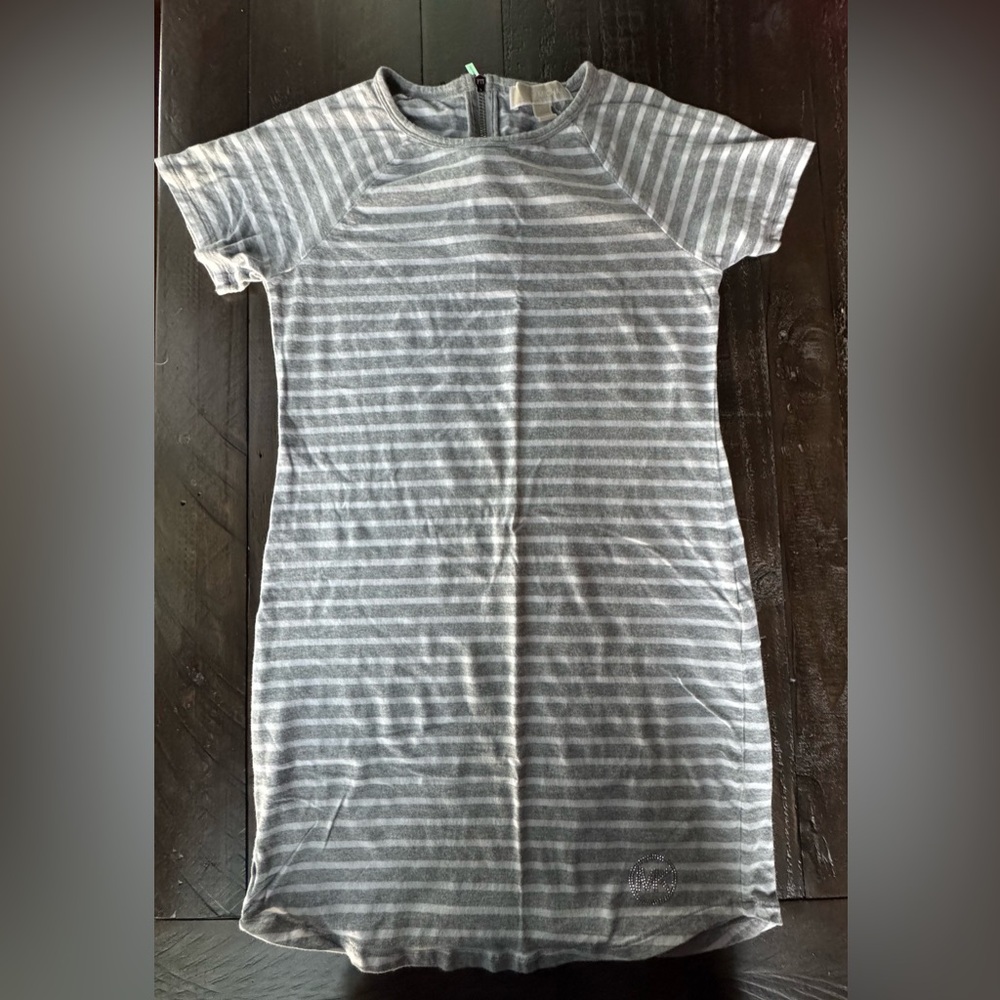 Michael Kors Gray Striped Mini Dress